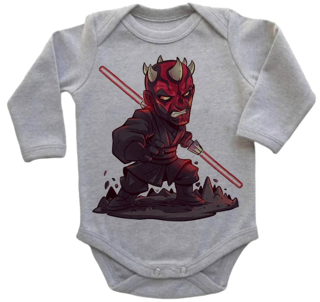 Body Bebê Infantil roupa criança Darth Maul vilão vader star wars Imagem