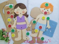 G1.849  Gabarito de Moldes  em MDF Crianças Semáforo do Toque - Foto 3