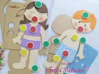 KIT38  Gabarito de Moldes  em MDF Kit  Crianças +  Semáforo do Toque - Foto 5