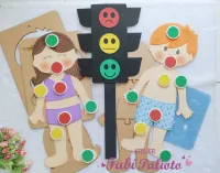 KIT38  Gabarito de Moldes  em MDF Kit  Crianças +  Semáforo do Toque - Foto 2