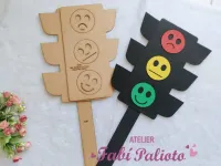 KIT38  Gabarito de Moldes  em MDF Kit  Crianças +  Semáforo do Toque - Foto 6