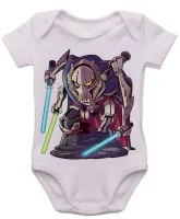 Body Bebê Infantil roupa criança General Grievous star wars - Foto 3