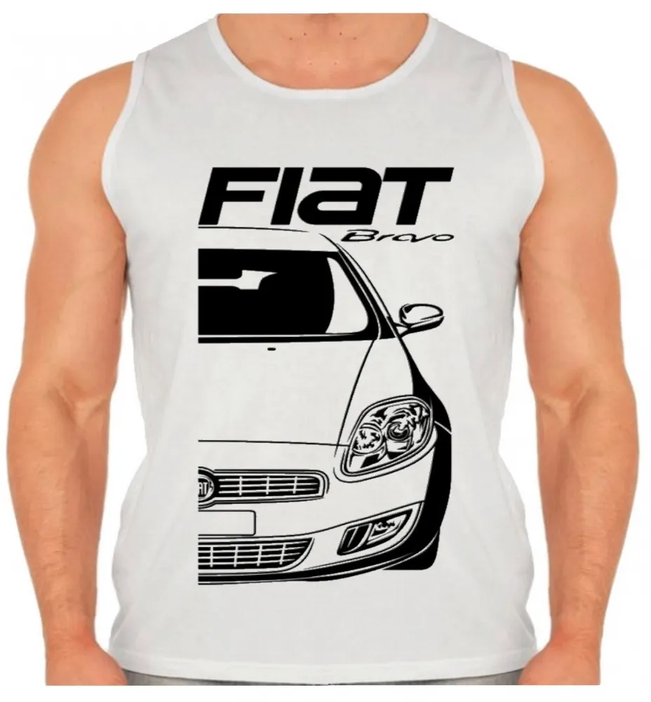 Camiseta Regata adulto ou infantil Fiat bravo carro classico top