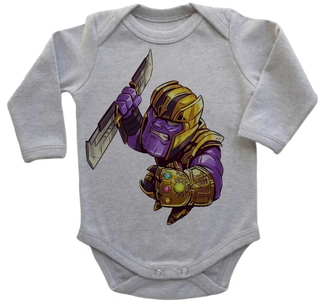 Body Bebê Infantil roupa criança Thanos vilão vingadores espada