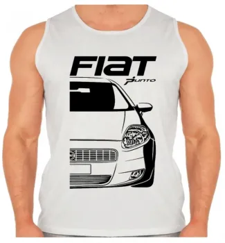 Camiseta Regata adulto ou infantil Fiat Punto carro classico