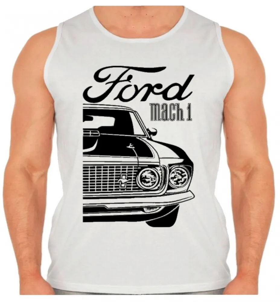 Camiseta Regata adulto ou infantil Ford Mustang Mach 1 classico