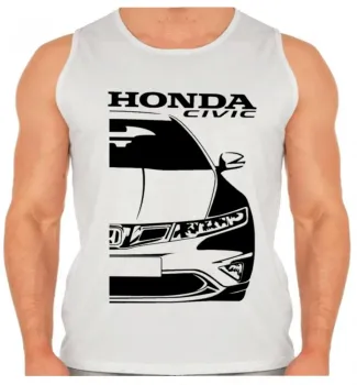 Camiseta Regata adulto ou infantil Honda civic geração 8 - Foto 2