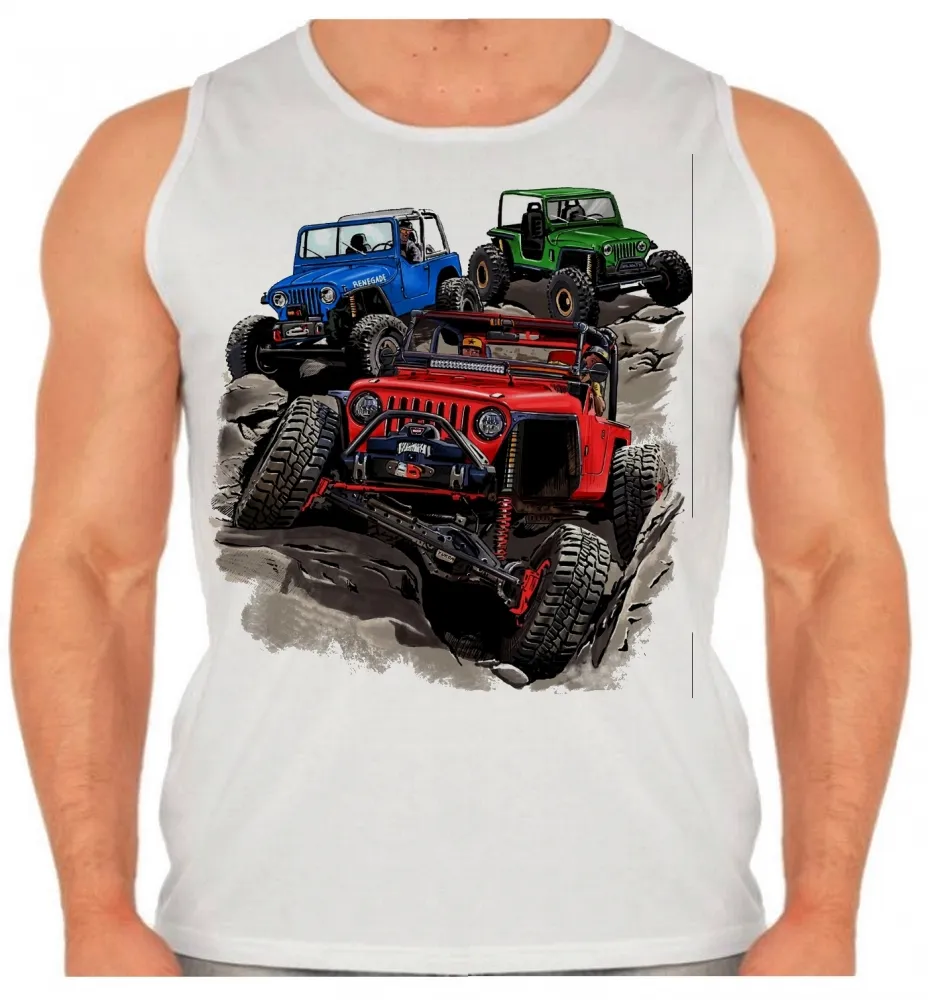 Camiseta Regata adulto ou infantil Jeep off road jipeiro estilo vida Imagem