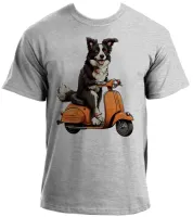 Baby look blusa feminina ou Camiseta Cachorro boder collie lambreta - Foto 2