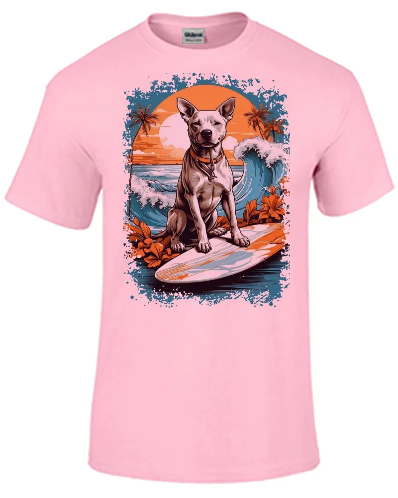 Baby look blusa feminina ou Camiseta cachorro pit bull praia surf