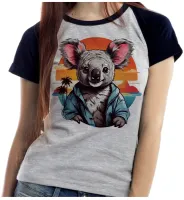 Baby look blusa feminina ou Camiseta Coala urso panda lindo - Foto 4