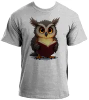 Baby look blusa feminina ou Camiseta coruja leitura intelectual livro - Foto 2