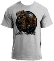 Baby look blusa feminina ou Camiseta dinossauro Rex Jurassic - Foto 2