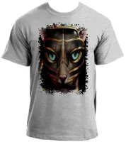 Baby look blusa feminina ou Camiseta Gato Egipicio egito piramide - Foto 2