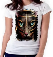 Baby look blusa feminina ou Camiseta Gato Egipicio egito piramide - Foto 4