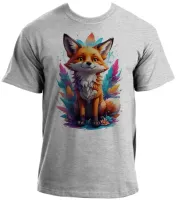 Baby look blusa feminina ou Camiseta Raposa fox colorida - Foto 2