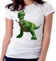 Baby look blusa feminina ou Camiseta Rex dinossauro toy story - Foto 4