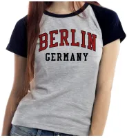 Baby look blusa feminina ou Camiseta Berlin alemanha europa - Foto 2
