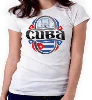 Baby look blusa feminina ou Camiseta Cuba lembrança havana - Foto 3