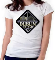 Baby look blusa feminina ou Camiseta Dublin Irlanda lembrança - Foto 3