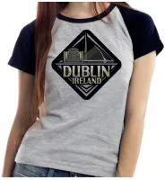 Baby look blusa feminina ou Camiseta Dublin Irlanda lembrança - Foto 4