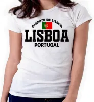 Baby look blusa feminina ou Camiseta Lisboa Portugal Europa - Foto 4