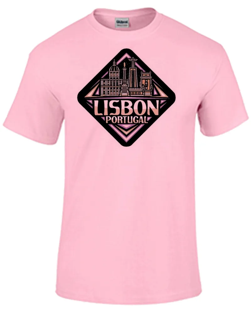 Baby look blusa feminina ou Camiseta Lisboa Portugal lembrança