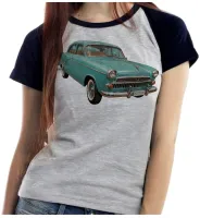 Baby look blusa feminina ou Camiseta Aero willys carro antigo - Foto 4