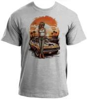 Baby look blusa feminina ou Camiseta Carro antigo corvete - Foto 2