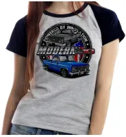 Baby look blusa feminina ou Camiseta Chevrolet c10 camionete antiga - Foto 4