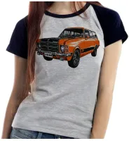 Baby look blusa feminina ou Camiseta Chevrolet caravan SS carro antigo - Foto 4