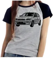 Baby look blusa feminina ou Camiseta Chevrolet corsa carro antigo bom - Foto 3