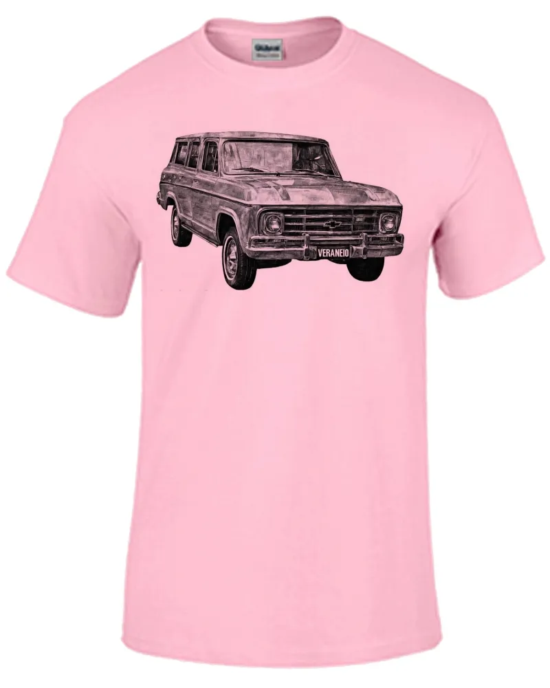 Baby look blusa feminina ou Camiseta Chevrolet Veraneio camionete antiga Imagem