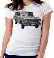 Baby look blusa feminina ou Camiseta Chevrolet Veraneio camionete antiga - Foto 3