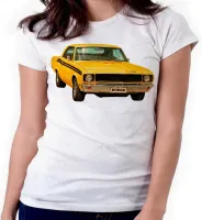 Baby look blusa feminina ou Camiseta Dodge darth charger carro antigo - Foto 3