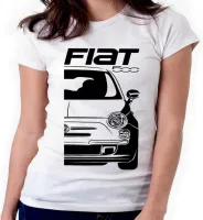 Baby look blusa feminina ou Camiseta Fiat 500 carro antigo 1967 - Foto 3