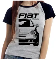Baby look blusa feminina ou Camiseta Fiat 500 carro antigo 1967 - Foto 4