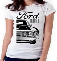 Baby look blusa feminina ou Camiseta Ford Mustang Mach 1 classico - Foto 3