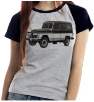 Baby look blusa feminina ou Camiseta Ford Rural Willys carro antigo - Foto 3