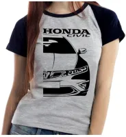 Baby look blusa feminina ou Camiseta Honda civic geração 8 - Foto 4