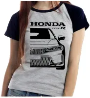 Baby look blusa feminina ou Camiseta Honda civic type R geração 11 - Foto 4