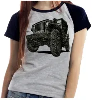 Baby look blusa feminina ou Camiseta Jeep Willys off road jipeiro estilo vida - Foto 4