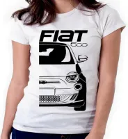 Baby look blusa feminina ou Camiseta Fiat 500 modelo novo - Foto 3