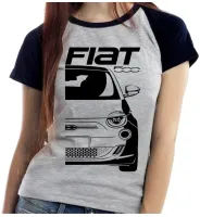 Baby look blusa feminina ou Camiseta Fiat 500 modelo novo - Foto 4