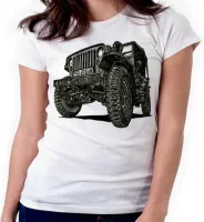 Baby look blusa feminina ou Camiseta Jeep Willys off road jipeiro - Foto 3