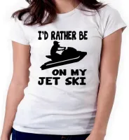 Baby look blusa feminina ou Camiseta Jet ski moto agua praia ferias - Foto 4