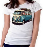Baby look blusa feminina ou Camiseta Kombi carro antigo classico - Foto 3