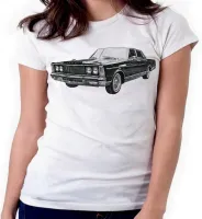 Baby look blusa feminina ou Camiseta landau Galaxie carro antigo - Foto 3