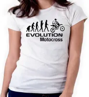 Baby look blusa feminina ou Camiseta Moto motocross motoqueiro motoboy - Foto 3