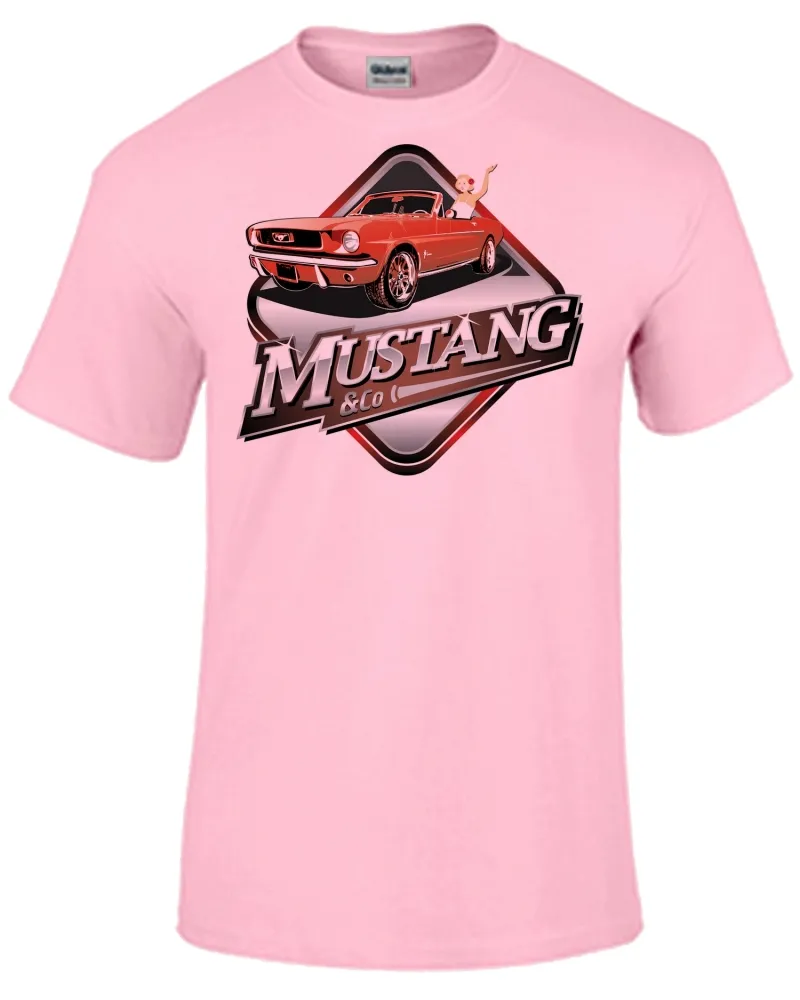 Baby look blusa feminina ou Camiseta Mustang carro antigo anos 60
